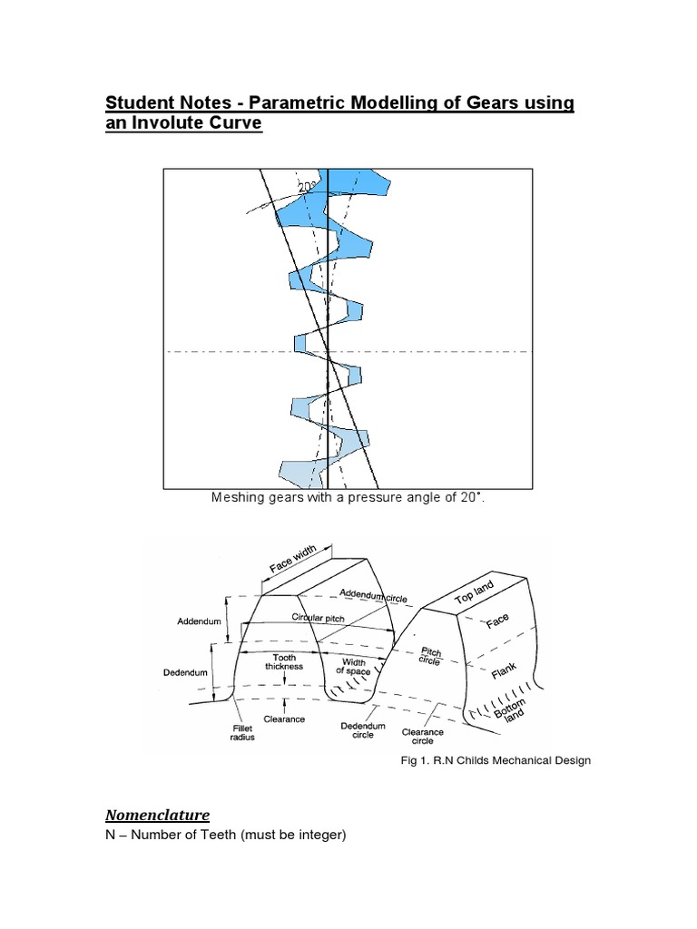 Gear Design: Deddendum Calculations | PDF | Gear | Geometry