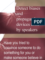 Detect Biases and Propaganda Devices Used by Speakers