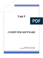 Unit 5: Computer Software