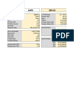 Excel Price Feed Stock Analysis Template