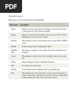 MongoDB Datatypes