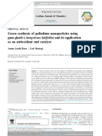 Green Synthesis of Palladium Nanoparticles Using Gum Ghatti (Anogeissus Latifolia) and Its Application As An Antioxidant and Catalyst