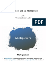 Multiplexers and De-Multiplexers: Unit-3 Combinational Logic