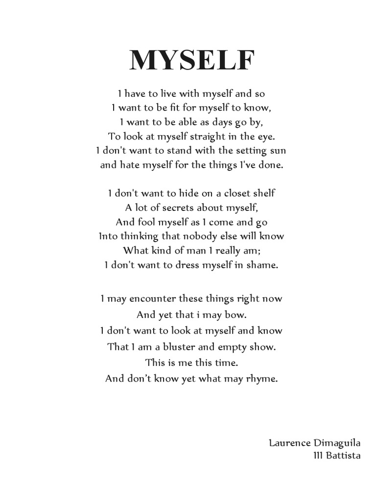 Embracing Self-Acceptance Poem | PDF