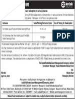 Aprl 06, 2020 - Change in Cut Off Timing of Subcription and Redemption of Various Schemes PDF