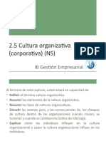 2.5 Cultura Organizativa (Corporativa) (NS)