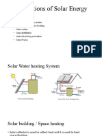 Applications of Solar Energy