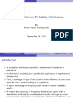 Examples of Discrete Probability Distributions: by Arthur Mpazi Yambayamba