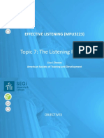 Topic 7 The Listening Process