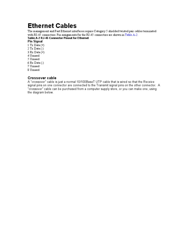 Ethernet Cables | PDF