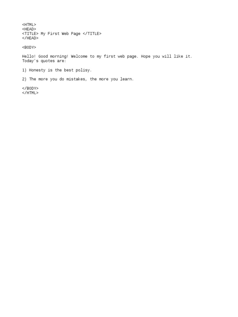 My First Web Page | PDF