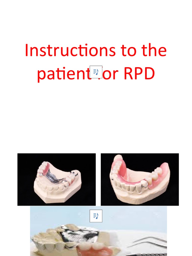 RPD Patient Instructions | PDF