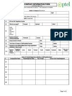 Company Information Form Cafeteria