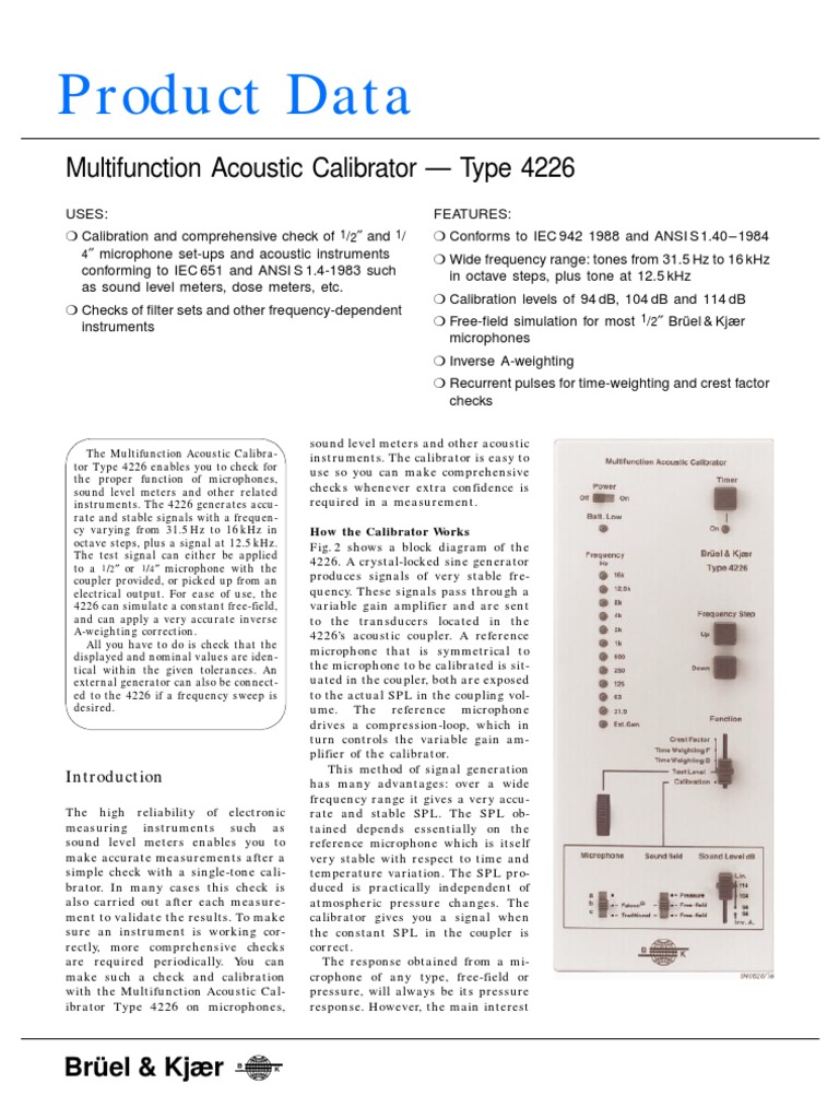 Bruel & Kjaer 4426 - Analyseur de bruit