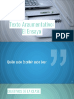 El Ensayo Como Texto Argumentativo