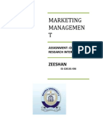 Marketing Managemen T: Zeeshan