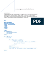 Modulo 4 Realización de Algoritmo para Un Programa Con Ordenación de Arrays