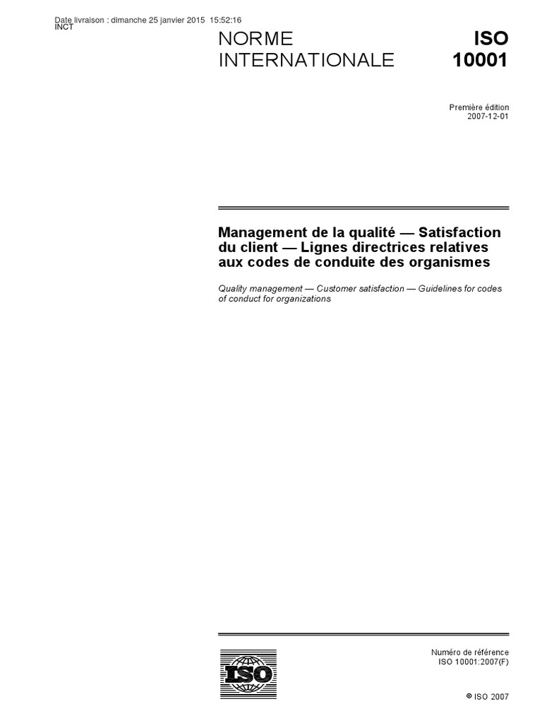 ISO 10001 - 2007 Satisfaction Clients | PDF | Organisation ...