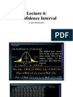 Confidence Interval: (Z and T Distribution)