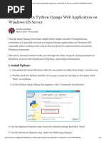 Steps To Deploy Python Django Web Application On Windows IIS Server - by AYUSHI SHARMA - Medium PDF