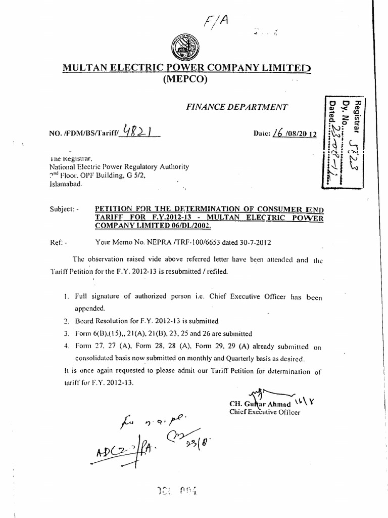 Multan electric sale power company