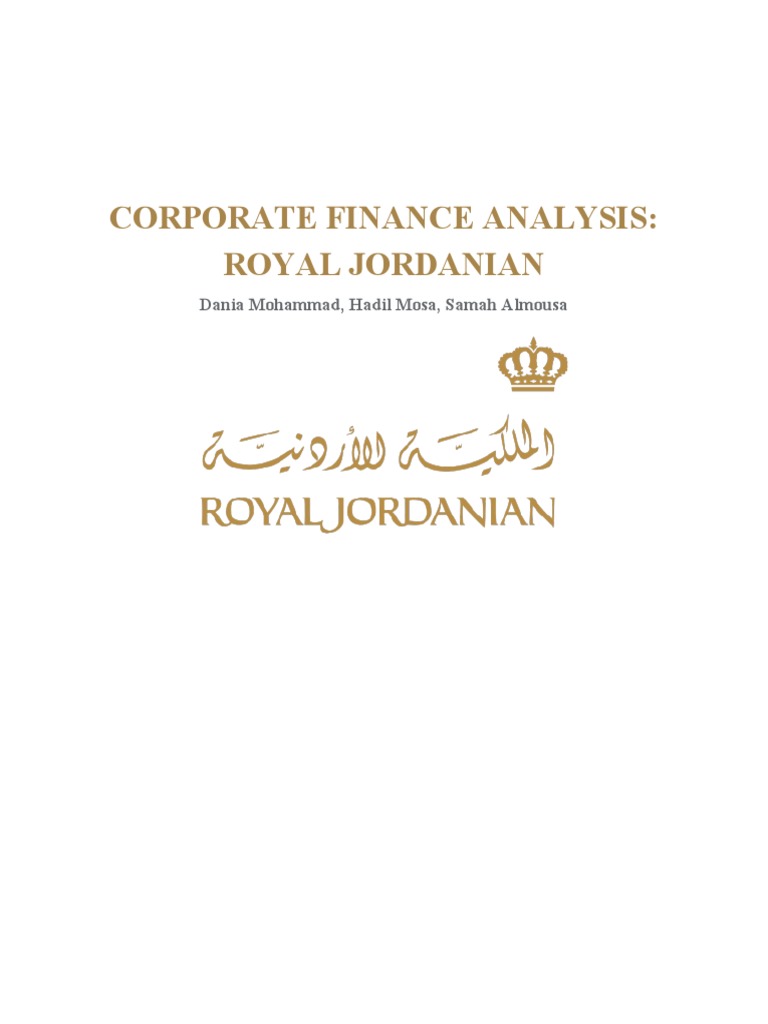 Royal Jordanian Corporate Finance Analysis | PDF | Investing | Price ...