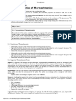 Thermodynamics 3.1.1 Characteristics of Thermodynamics