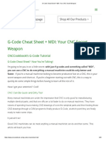 G-Code Cheat Sheet + MDI - Your CNC Secret Weapon