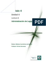 Lectura 6 - Adminisraciónde Legajos PDF