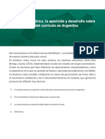 El Contexto Histórico, La Aparición y Desarrollo Sobre El Pensamiento Del Currículo en Argentina