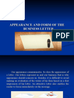 Appearance and Form of The Business Letter