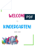 Welcome: Kindergarten!