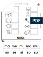 Actividad Recortable de Las Silabas PDF