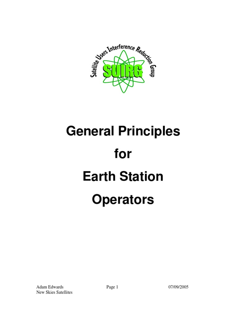 General Training Principles | PDF | Satellite | Antenna (Radio)