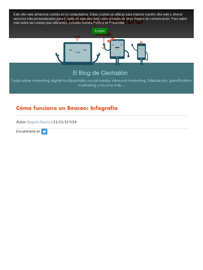 Blog Gestazion Com C C3 B3mo Funciona Un Beacon Infograf C3 ADa | PDF ...