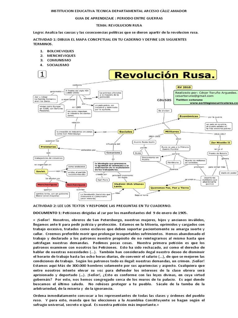 Revolución Rusa: Causas y Consecuencias | PDF | Vladimir Lenin ...
