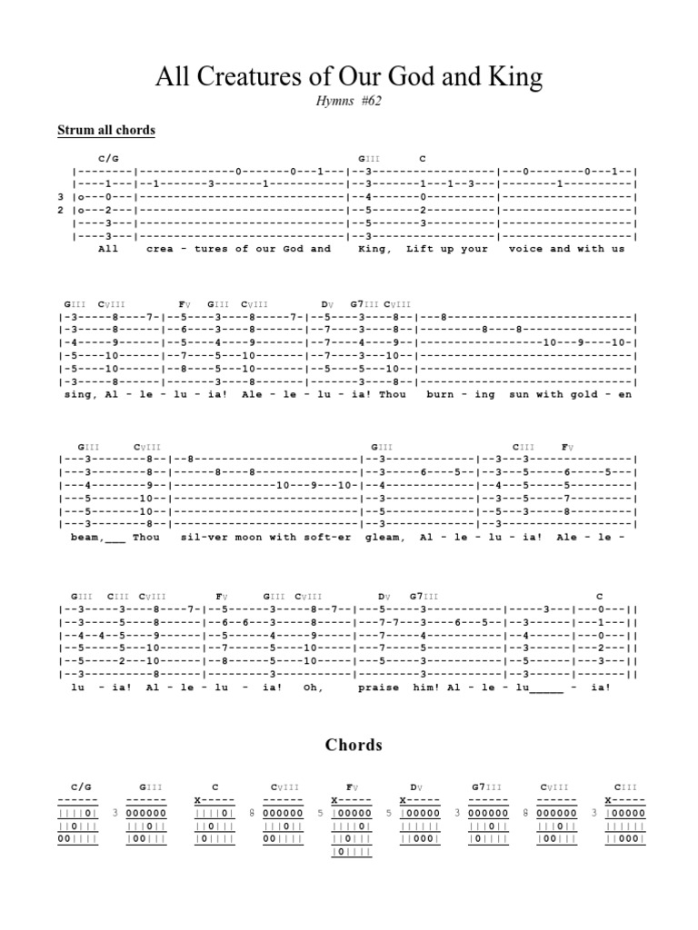 All Creatures of Our God and King Chords | PDF