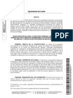 Uns Altres - Bases de Convocatòria - Edicto Aprobación Bases Específicas Provisión Temporal Administrativo C1 Por Mejora de Empleo