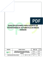 RA8-010 EQUIPOS DE TRANSFERENCIA AUTOMÁTICA EN MEDIA TENSIÓN