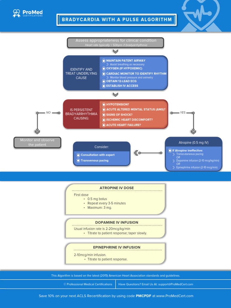 AlgorithmACLSBradycardiawithapulse PDF | PDF | Cardiovascular System ...