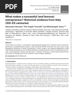 (2018) Nuvolari, Toninelli & Vasta - What makes a successful (and famous) entrepreneur Historical evidence from Italy