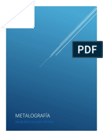 Informe Ciencias de Los Materiales: Metalografia