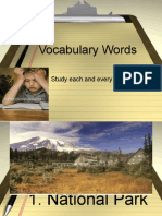 Vocabulary Words: Study Each and Every Day