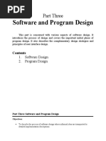 Software and Program Design: Part Three