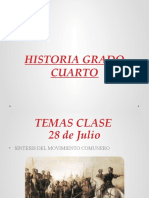 HISTORIA GRADO CUARTO Sintesis Del Movimiento Comunero