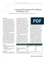 Case Study: Screening and Treatment of Pre-Diabetes in Primary Care