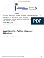 Juvenile Justice Act and Misplaced Objectives PDF