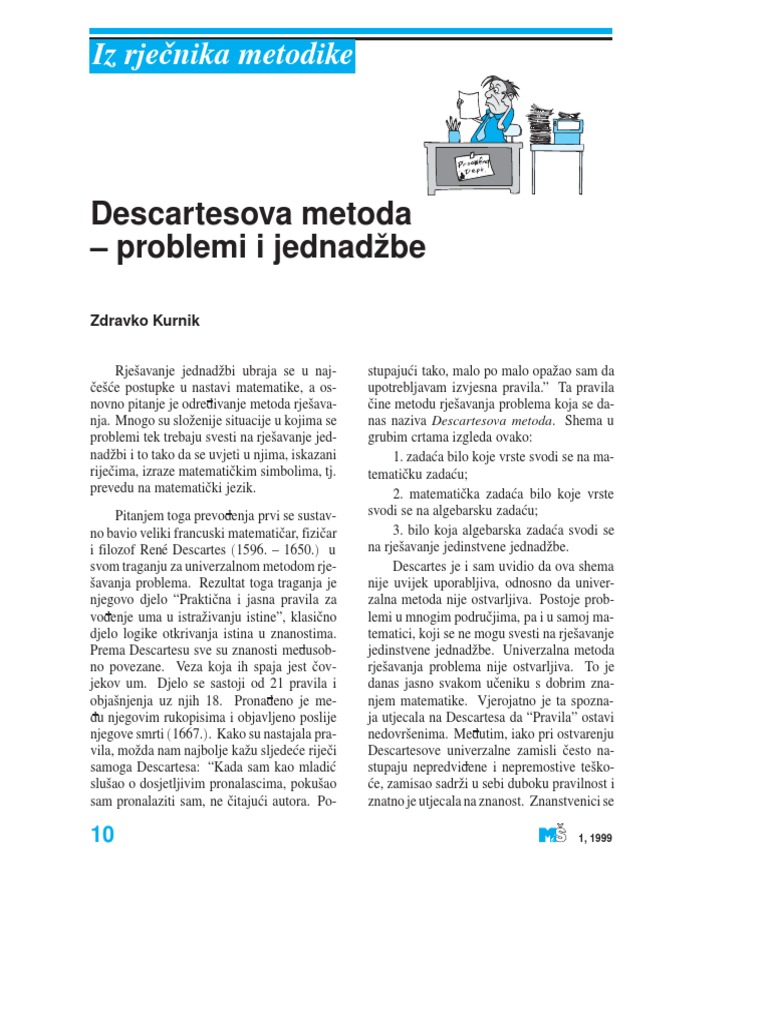 Dekartova Metoda | PDF