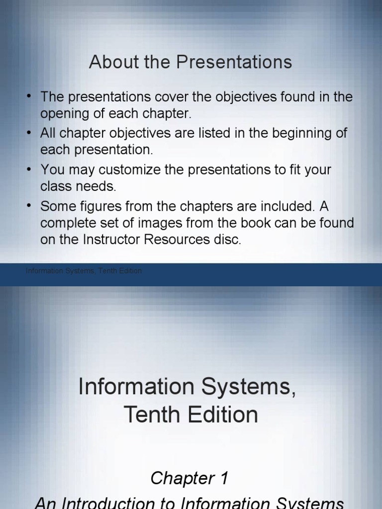 PPT ch01 | PDF | Information System | System