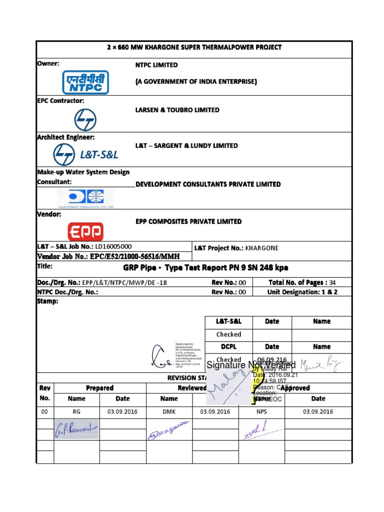 Long Term Test Report-9578-001-132-Pvm-W-030-00 | Download Free PDF ...